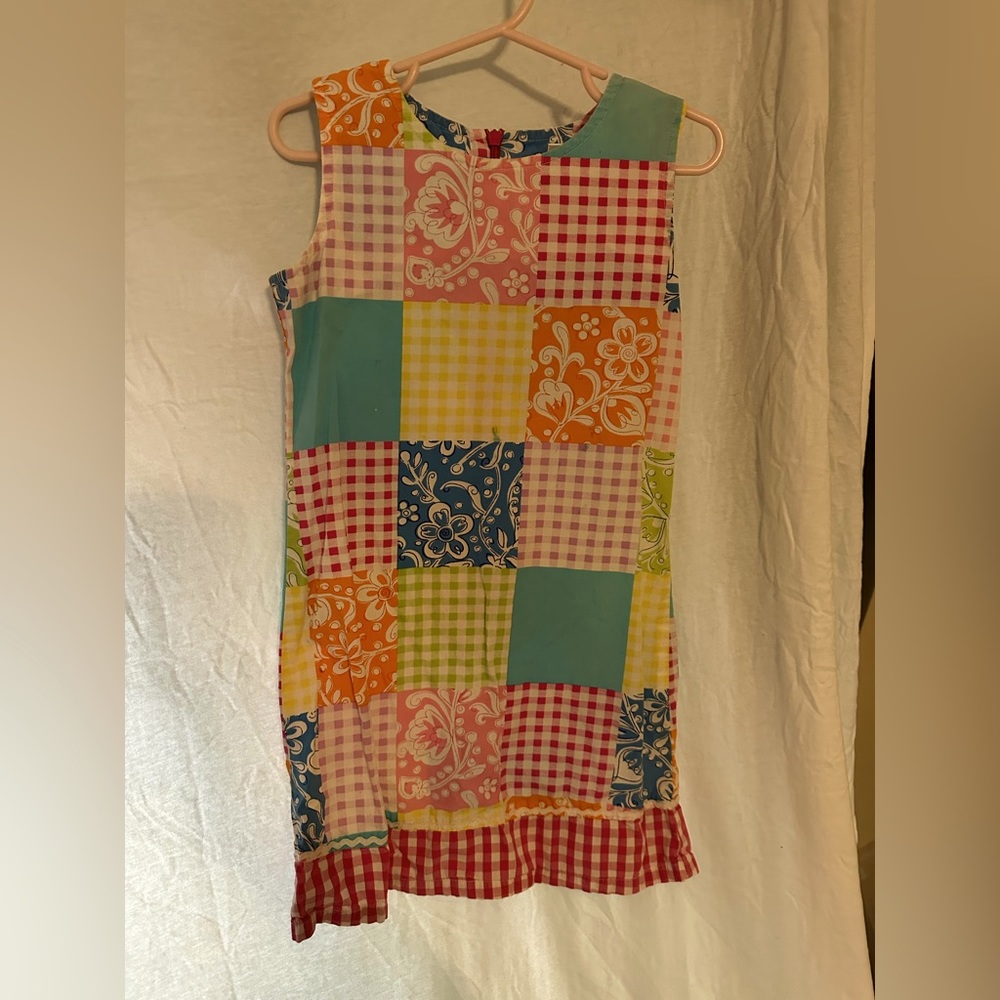 Girls size 5 patchwork sleeveless dress